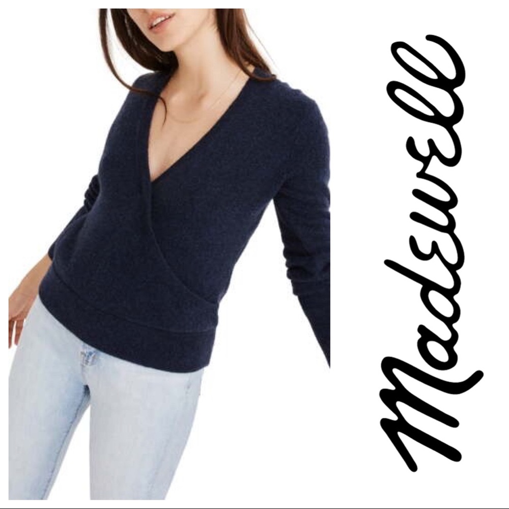 ⭐️NWT⭐️ Madewell faux wrap pullover sweater medium
